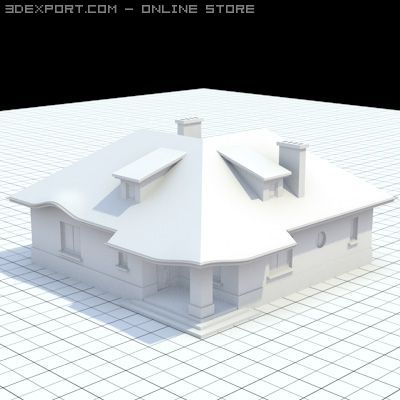 highly detailed singlefamily house 8 Modelo 3D .c4d .max .obj .3ds .fbx .stl .blend 
