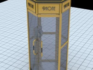 budka telefoniczna Model 3D