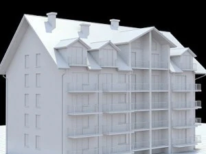 rumah multikeluarga2 Model 3D