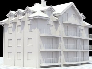 apartment building 3 Model 3D