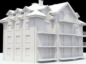apartment building 3 3D Model