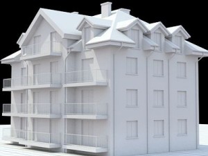 apartment building 3 Modelo 3D
