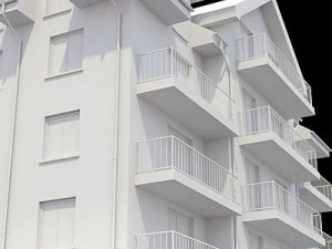 apartment building 3 3D Model