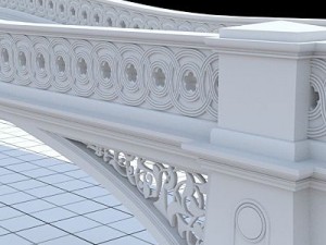 highly detailed central park bowbridge 3D 모델