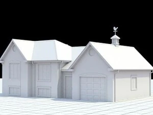 colonial style house 1 3D Model