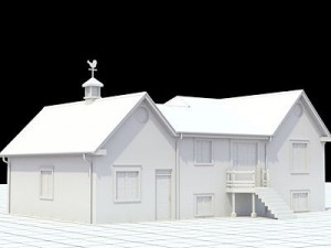 colonial style house 1 3D Модель