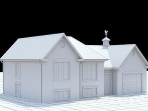 colonial style house 1 3D Модель