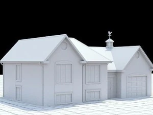 colonial style house 1 3D Model