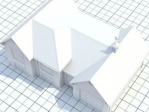 colonial style house 1 3D Model