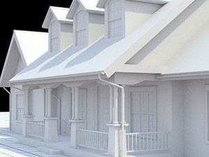 cottage style house 1 Model 3D