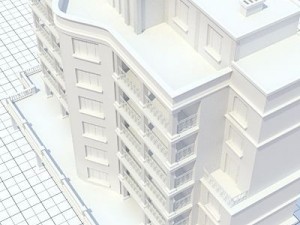modern highly detailed tenement house 3D Модель