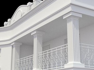 modern highly detailed tenement house 3D Модель