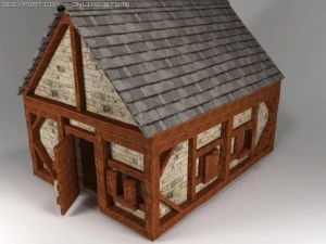 medieval peasant cottage 3D Model