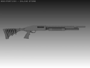 tactical 12 gauge shotgun 3Dモデル