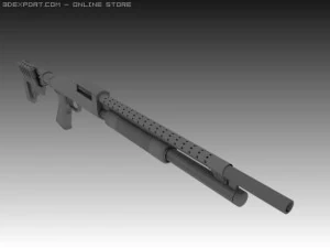 tactical 12 gauge shotgun 3D Model
