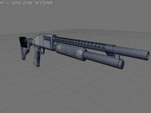 tactical 12 gauge shotgun 3D Model