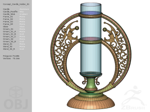 Concept candle holder 01 Modèle 3D