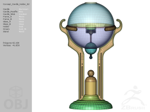 Concept candle holder 02 3D Model