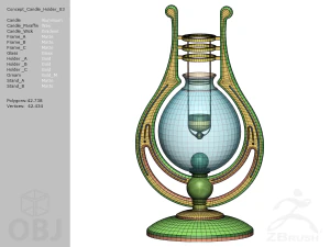 Portacandele Concept 03 Modello 3D