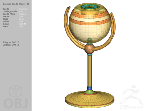 concept candle holder 05 3D Model