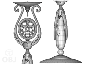 Concept candle holder 07 Model 3D