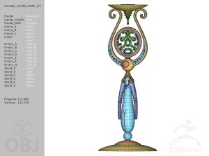 Concept candle holder 07 Model 3D