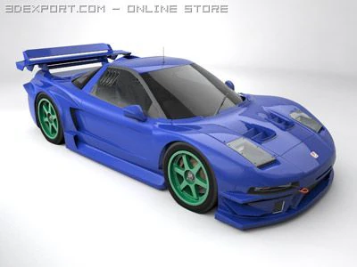 honda nsx raybrig 3D Model .c4d .max .obj .3ds .fbx .stl .blend
