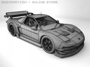 honda nsx raybrig 3Dモデル