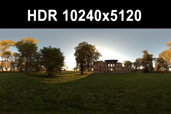 ruin 2 afternoon hdr panorama Modelo 3D .c4d .max .obj .3ds .fbx .stl .blend 