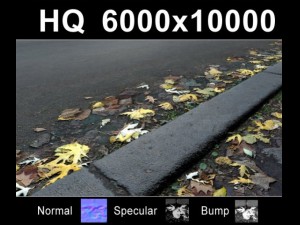 road with autumn leaves  high res set CG 纹理