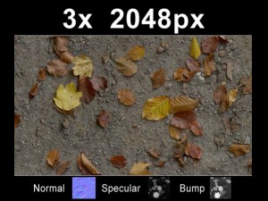 3x leaves on ground 1 CG Textures