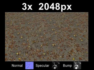 3x leaves on ground 1 CG Textures