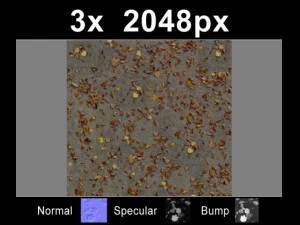 3x leaves on ground 1 CG Textures