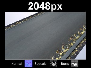 road with autumn leaves CG テクスチャ