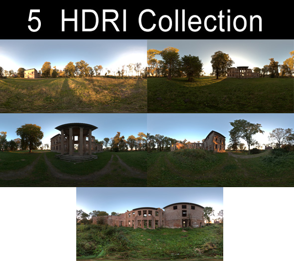ruins hdr collection 3D Модель .c4d .max .obj .3ds .fbx .stl .blend 