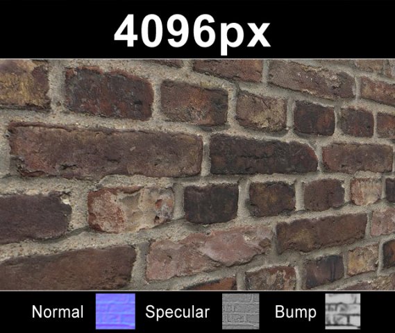 brick 04 old wall  high res set CG Текстури .c4d .max .obj .3ds .fbx .stl .blend 
