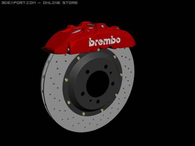 brembo brake rotor 3D Model .c4d .max .obj .3ds .fbx .stl .blend 
