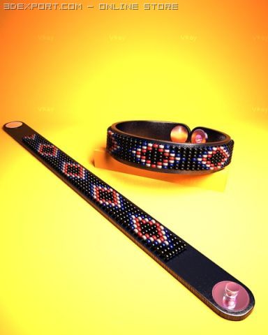 african braclet 3D 模型 .c4d .max .obj .3ds .fbx .stl .blend