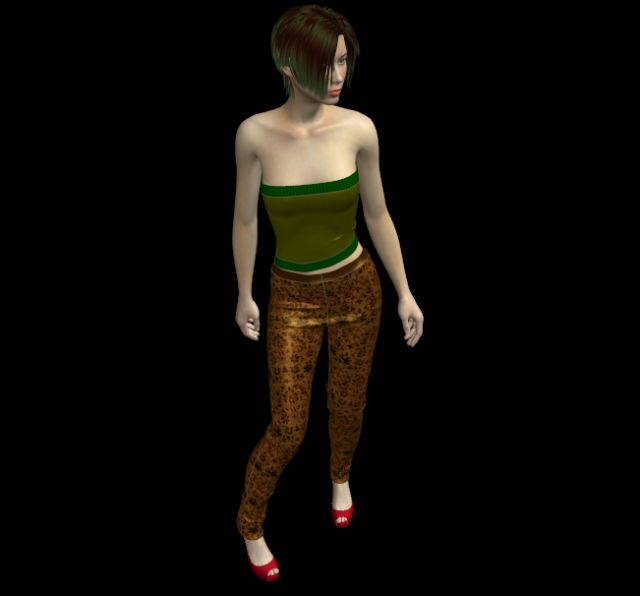 md23 female nylon leggins 3D Model .c4d .max .obj .3ds .fbx .stl .blend 