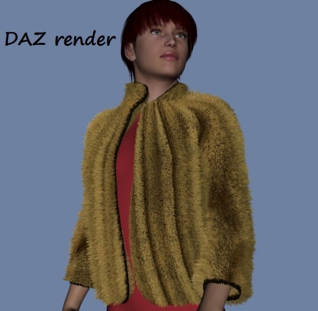 fur bolero for daz genesis  and fbx 3Dモデル .c4d .max .obj .3ds .fbx .stl .blend 
