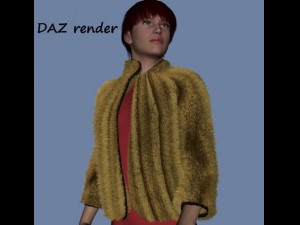 fur bolero for daz genesis  and fbx 3D Model