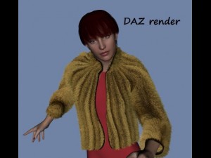 fur bolero for daz genesis  and fbx 3Dモデル