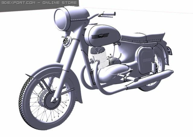 jawa 250 3D Model .c4d .max .obj .3ds .fbx .stl .blend 