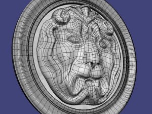 lion basrelief Model 3D