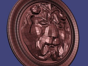 lion basrelief Model 3D