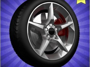 ruota dell'auto 001 Modello 3D