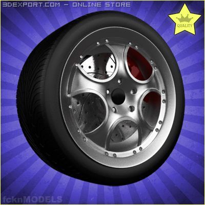 car wheel 002 3Dモデル .c4d .max .obj .3ds .fbx .stl .blend 