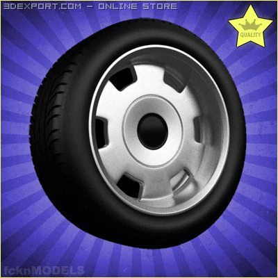 car wheel 004 3D Model .c4d .max .obj .3ds .fbx .stl .blend 