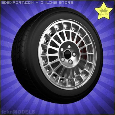 car wheel 007 3D Model .c4d .max .obj .3ds .fbx .stl .blend