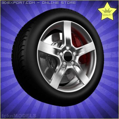 car wheel 008 3D मॉडल .c4d .max .obj .3ds .fbx .stl .blend 